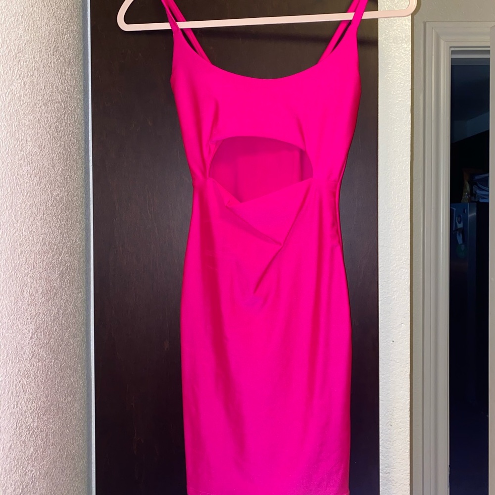 Hot pink dress
